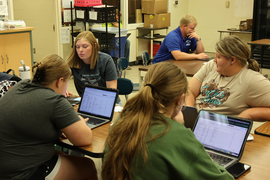Mr. Craig and his FFA officers spent the afternoon looking at potential sponsors for their 2025-26 FFA shirts. Want to be a sponsor this year? Contact the CCCHS office at 632-2131. You would be supporting one of the top 10 FFA chapters in the state! #celebrate379