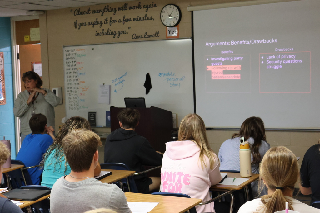 Mrs. Murphy's English Comp class has been using John Green's book "The Anthropocene Reviewed" as a basis to write their own reviews. Every chapter in Green's book is a review essay on a different topic. Students are learning about this writing style and will eventually build their own essay review on their own chosen topic. "The Anthropocene Reviewed" was the KU campus Common Read this year, and he also spoke on campus this week. As always, Mrs. Murphy gives her students lots to think and reflect on as they write! #celebrate379
