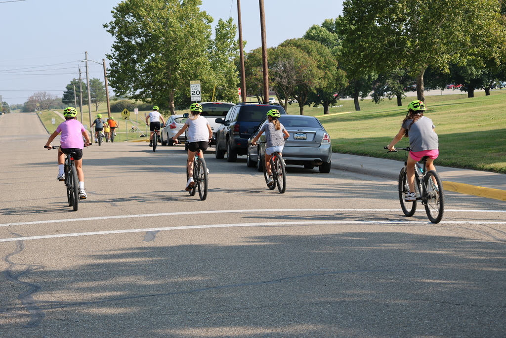 It was a beautiful day to enjoy a bike ride in P.E.! The bikes and helmets were provided by a grant years ago, and CCCMS has been enjoying them ever since! Mr. Smith is the new CCCMS P.E. teacher after moving up from Lincoln. #celebrate379