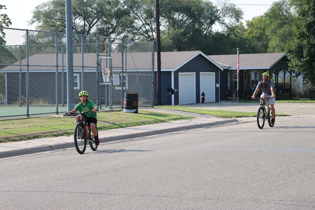 It was a beautiful day to enjoy a bike ride in P.E.! The bikes and helmets were provided by a grant years ago, and CCCMS has been enjoying them ever since! Mr. Smith is the new CCCMS P.E. teacher after moving up from Lincoln. #celebrate379