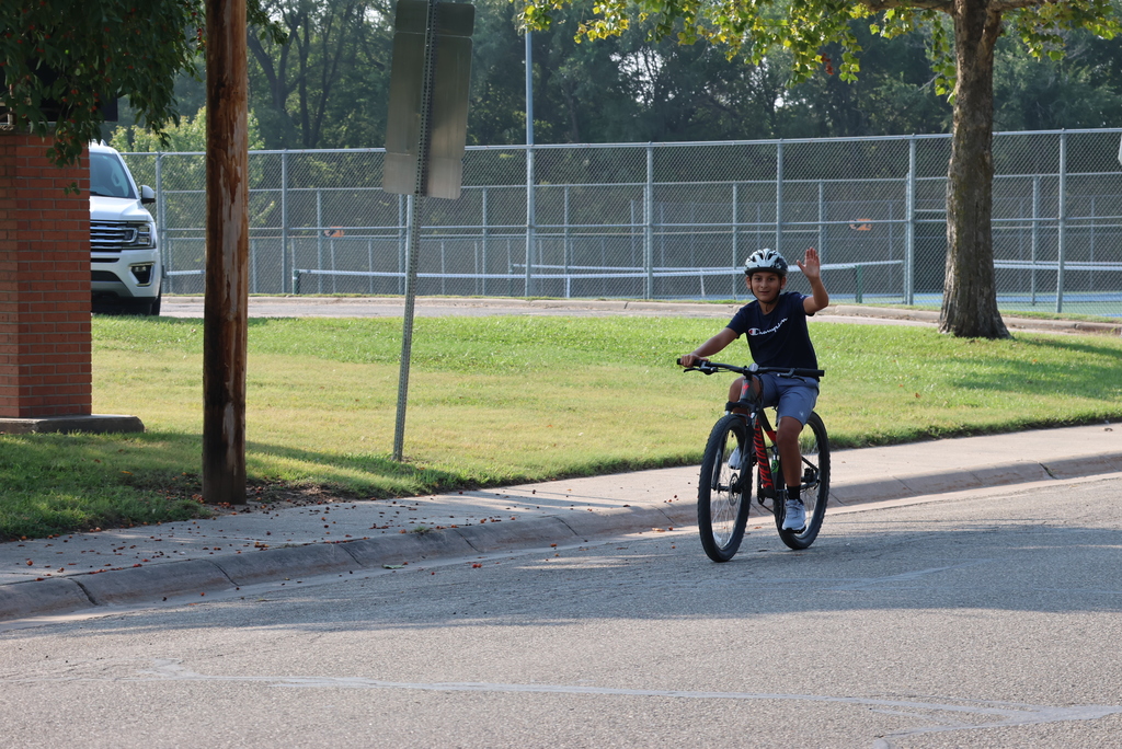 It was a beautiful day to enjoy a bike ride in P.E.! The bikes and helmets were provided by a grant years ago, and CCCMS has been enjoying them ever since! Mr. Smith is the new CCCMS P.E. teacher after moving up from Lincoln. #celebrate379