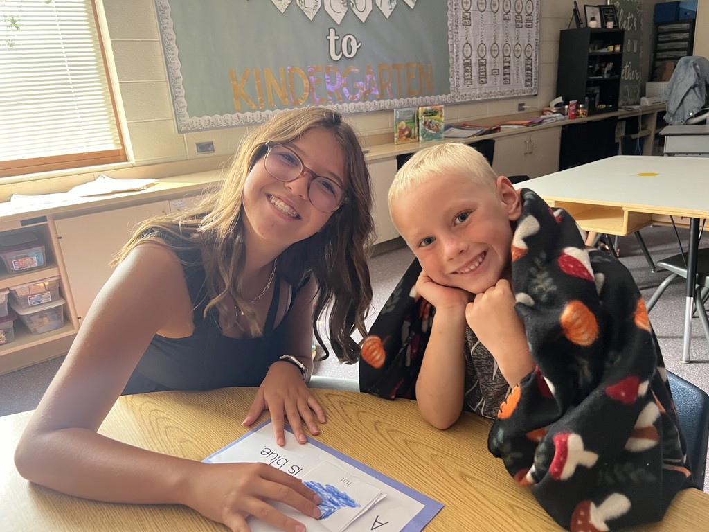 CCCHS Teacher's Aide Spotlight: Aubrey is an aide in Mrs. Knitter's kindergarten classroom.  "Aubrey gets to spend about an hour in our classroom each afternoon," Knitter says. "She listens to students read, assists with classroom lessons, and runs small groups. Aubrey is wonderful with my students and takes the time to get to know them. We love when Miss Aubrey is here!" Aubrey plans to pursue a degree in elementary education next year. #celebrate379