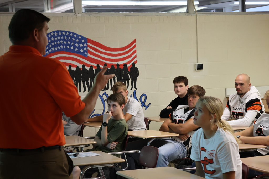 Ms. Pollman's CCCHS government classes welcomed Superintendent Brett Nelson today. He spoke about the USD 379 budget and what goes into making that budget each year. #celebrate379