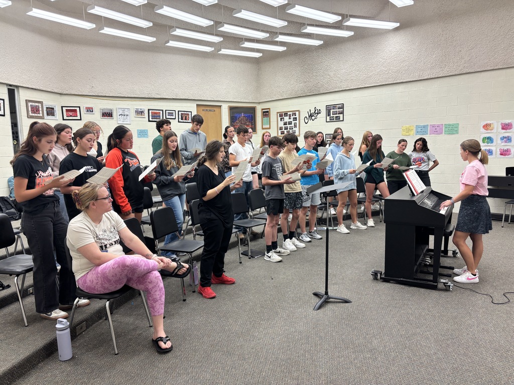 Mrs. Bergsten's music classes are in full swing, including the Orange and Black Choir! You can watch their first public performance on Oct. 2nd at the CCCHS Fall Concert. #celebrate379