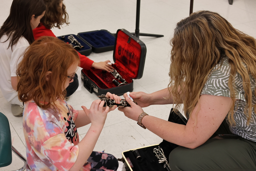 It's the beginning of a new group of musicians! Mrs. Butler's 5th graders just got their instruments and are learning the ins and outs of getting them ready to play. It's a big group this year, which is always music to Mrs. Butler's ears! #celebrate379