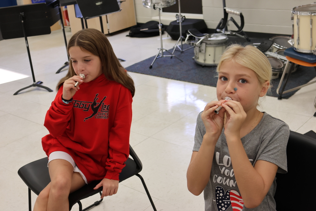 It's the beginning of a new group of musicians! Mrs. Butler's 5th graders just got their instruments and are learning the ins and outs of getting them ready to play. It's a big group this year, which is always music to Mrs. Butler's ears! #celebrate379