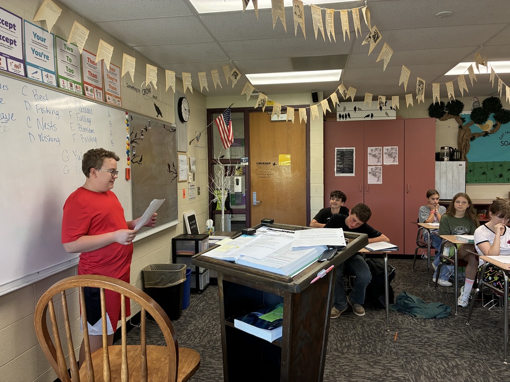 Mrs. Blain is the new 7th grade ELA teacher at CCCMS and has been doing a great job! Last week, her students worked to create their own Shakespearean sonnets, following the rhyme scheme and form Shakespeare made famous.  #celebrate379