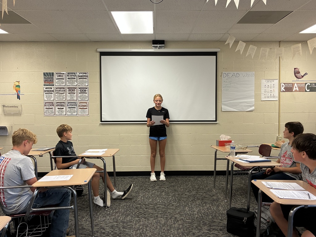 Mrs. Blain is the new 7th grade ELA teacher at CCCMS and has been doing a great job! Last week, her students worked to create their own Shakespearean sonnets, following the rhyme scheme and form Shakespeare made famous.  #celebrate379