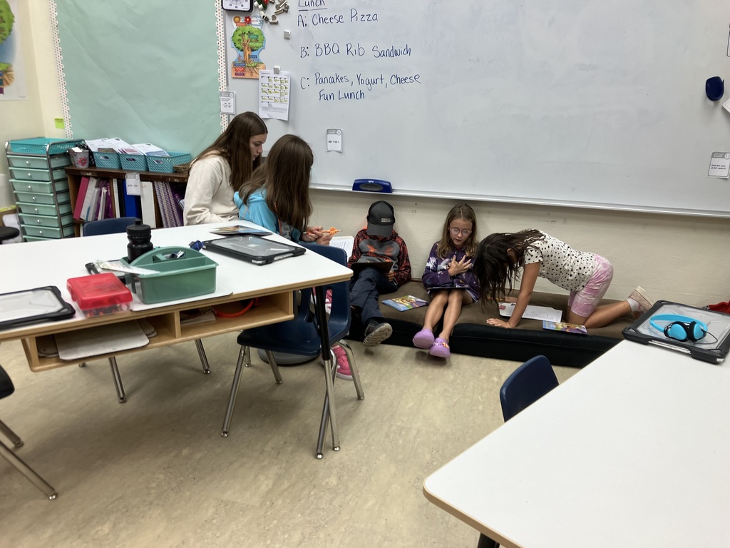 Former students giving back! Ella was a student in Mrs. Peterson's 3rd grade classroom back in the day. Now, as a sophomore, she is job shadowing Mrs. Peterson and working with her current group of third graders! #celebrate379