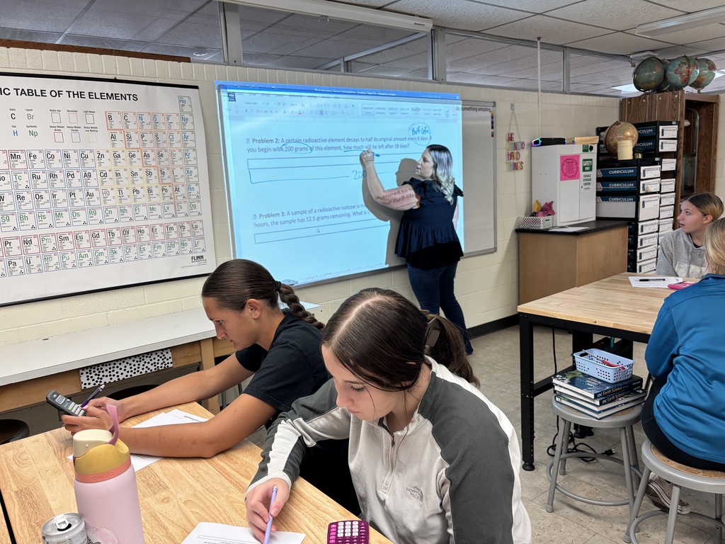 🔬✨ Things are getting a little radioactive in Mrs. Affolter’s freshman Earth Science classes! Students are diving into the fascinating world of radioactive decay and crunching the numbers behind the process. 💡📚 #celebrate379