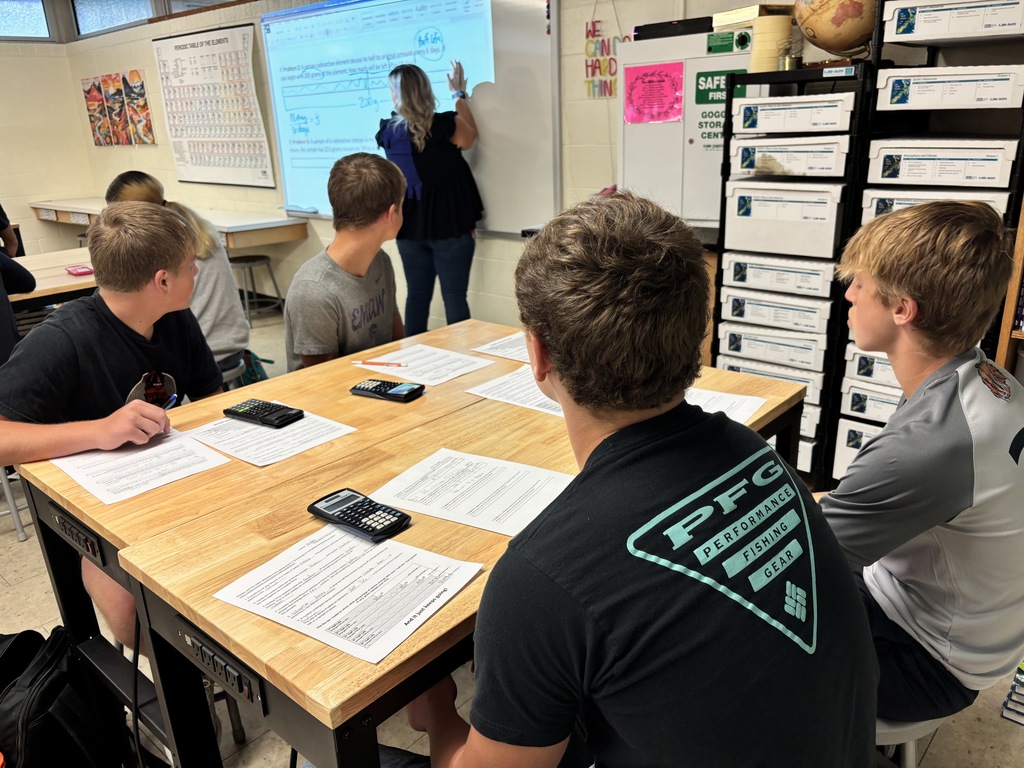 🔬✨ Things are getting a little radioactive in Mrs. Affolter’s freshman Earth Science classes! Students are diving into the fascinating world of radioactive decay and crunching the numbers behind the process. 💡📚 #celebrate379