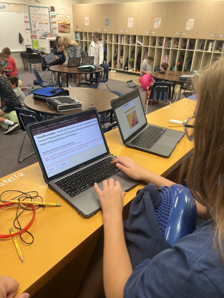 Did you know that it is Constitution Week? Yesterday, Mrs. Chestnut's 5th grade social studies students learned about the different parts of The Constitution and how to read it properly. Then, they worked in small groups on a digital “escape room” to try navigating and reading it for themselves! #celebrate379