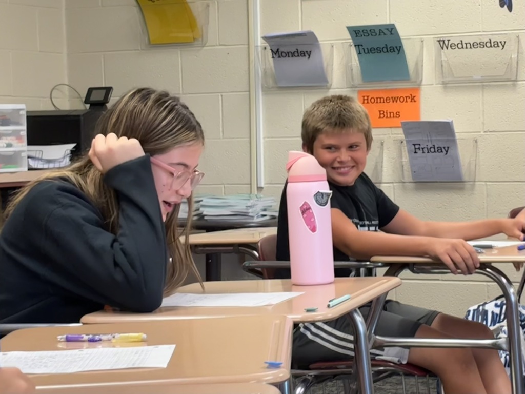 The goal of Bengal Writing is just that: Writing!  Mrs. Blain's 6th graders have done a lot of that in the first month of school. Yesterday, their focus was on continuity. They wrote stories together and then shared with the class. #celebrate379