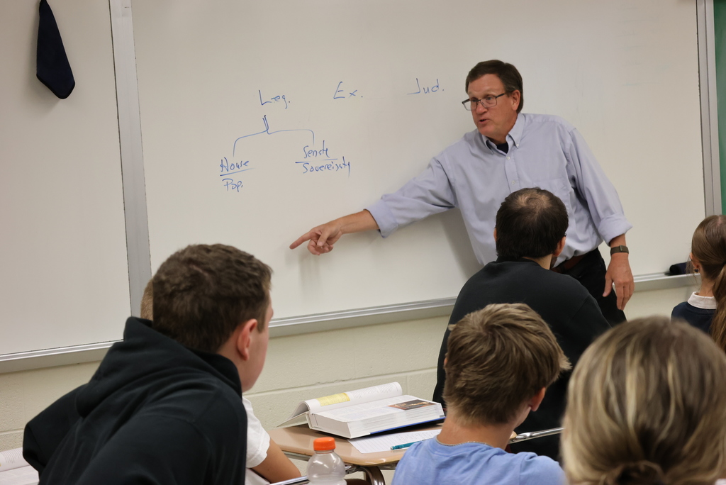 History/Government teacher Tyler Nelson entered his 40th year at USD 379 this year! He is always a wealth of knowledge when it comes to United States history. Today, he lectured on the Major Compromises that had to be made as part of the Constitution. #celebrate379