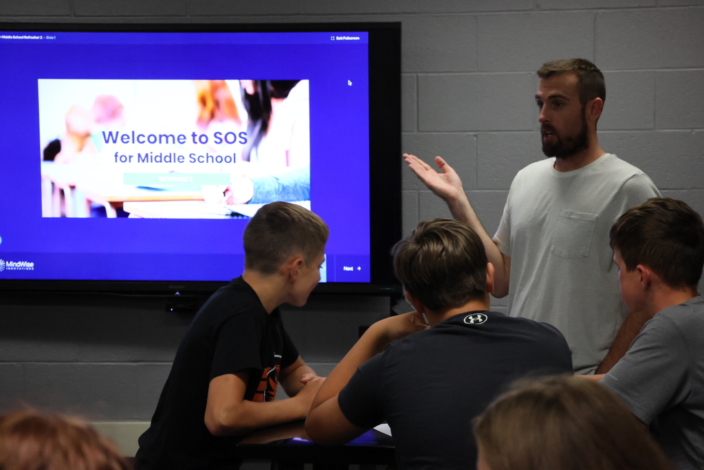 Mr. Brummet is using his September counseling lessons to focus on mental health. This includes Signs of Suicide training that every USD 379 staff member also went through in August. This program is paid for through a Clay Counts Coalition grant and was purchased in part because of Kansas Communities That Care survey data. All CCCMS students will go through the training. #celebrate379