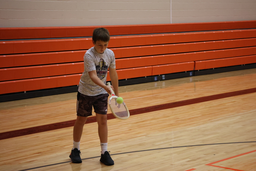 Ever played volleyball with rackets? Mr. Smith's 6th graders have! It's a new game that teaches hand/eye coordination, teamwork, and fun! #celebrate379