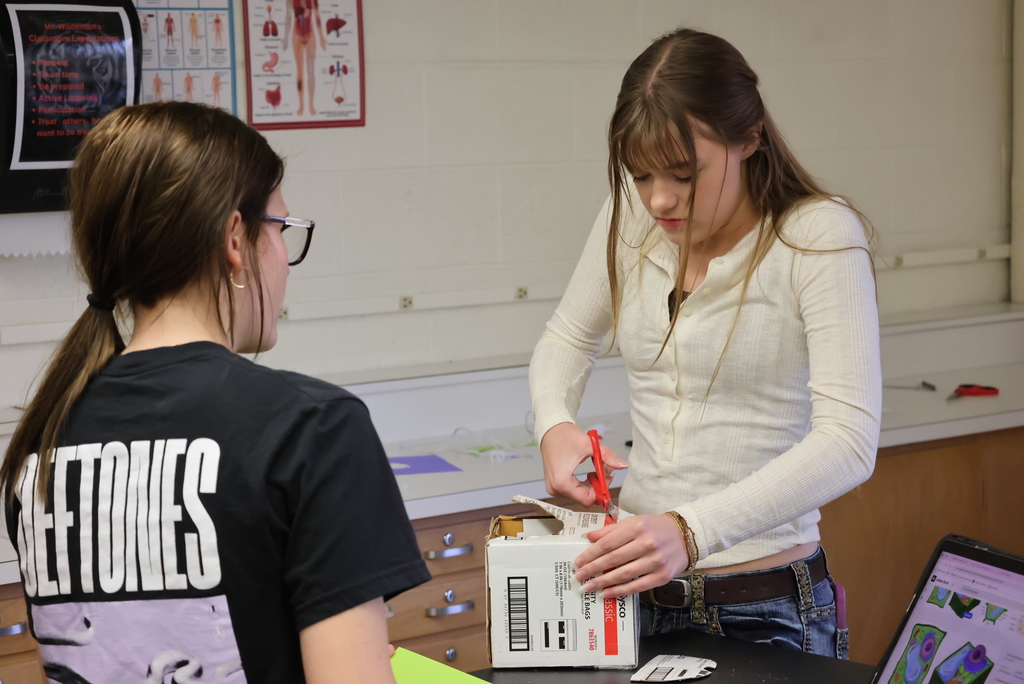 Mr. Wildeman is the new Biology/A&P teacher at CCCHS and has been doing a great job! Today, his Biology students were working on building cell models to be able to describe the different organelles and their functions inside these cells. Students had to research different cells before creating their masterpieces! #celebrate379