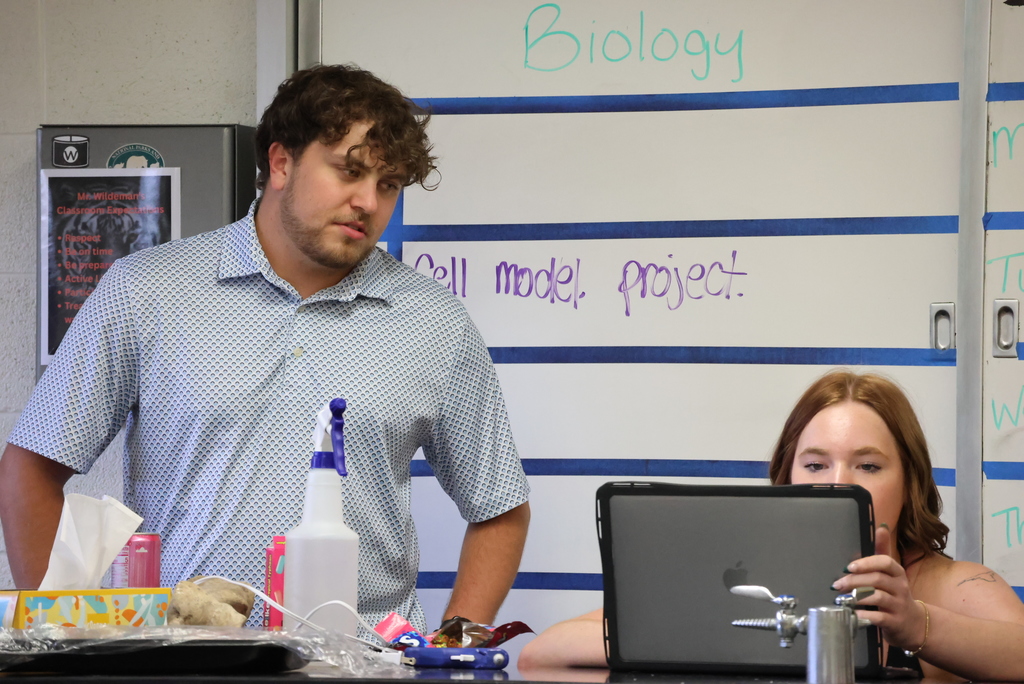 Mr. Wildeman is the new Biology/A&P teacher at CCCHS and has been doing a great job! Today, his Biology students were working on building cell models to be able to describe the different organelles and their functions inside these cells. Students had to research different cells before creating their masterpieces! #celebrate379