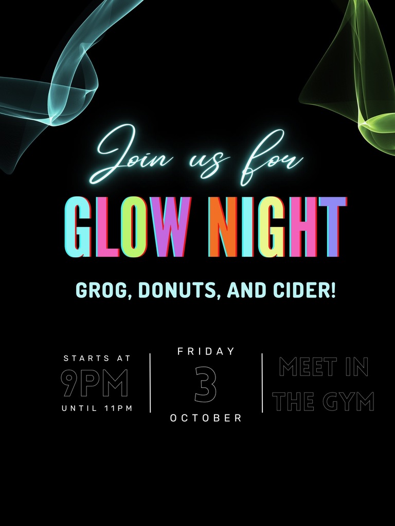 The CCCHS YLinK is hosting NEON NIGHT tomorrow after the football game vs. Rock Creek! Date: Friday, October 3rd Time: After the Football Game until 11:00 Location: CCCHS Commons and Gym Cost: Free! Food: Donuts and Cider Activities: We will play Grog and have an Open Gym Open to ALL CCCHS Students! #celebrate379