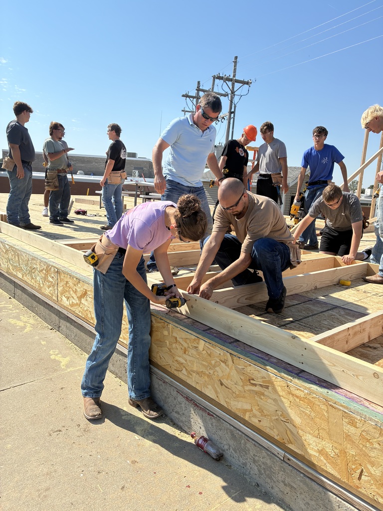 The walls are going up on the Tiger House! The house has not been purchased. For more information on the Tiger House, please contact Mr. Young, CCCHS Principal at 785 632-2131. #celebrate379