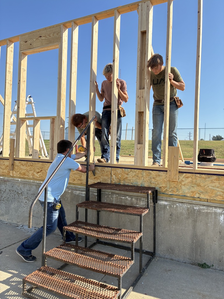 The walls are going up on the Tiger House! The house has not been purchased. For more information on the Tiger House, please contact Mr. Young, CCCHS Principal at 785 632-2131. #celebrate379