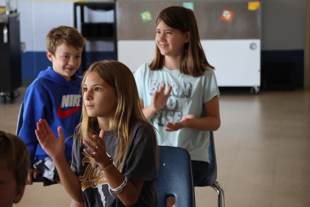 Before you can play instruments, you have to learn about notes and beats. That's why Mrs. Thrasher had her 5th grade band students clapping to the beats today. Lucky for them, it was to Taylor Swift songs, and most of them were already celebrating her new album release! #celebrate379