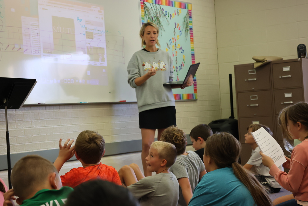 Mrs. Rourke's 4th and 5th graders are in the middle of preparing for the Nov. 6 Veteran's Day concert. All songs have a Veteran's Day theme, which has helped her students learn more about our military and history. All are invited to attend! #celebrate379