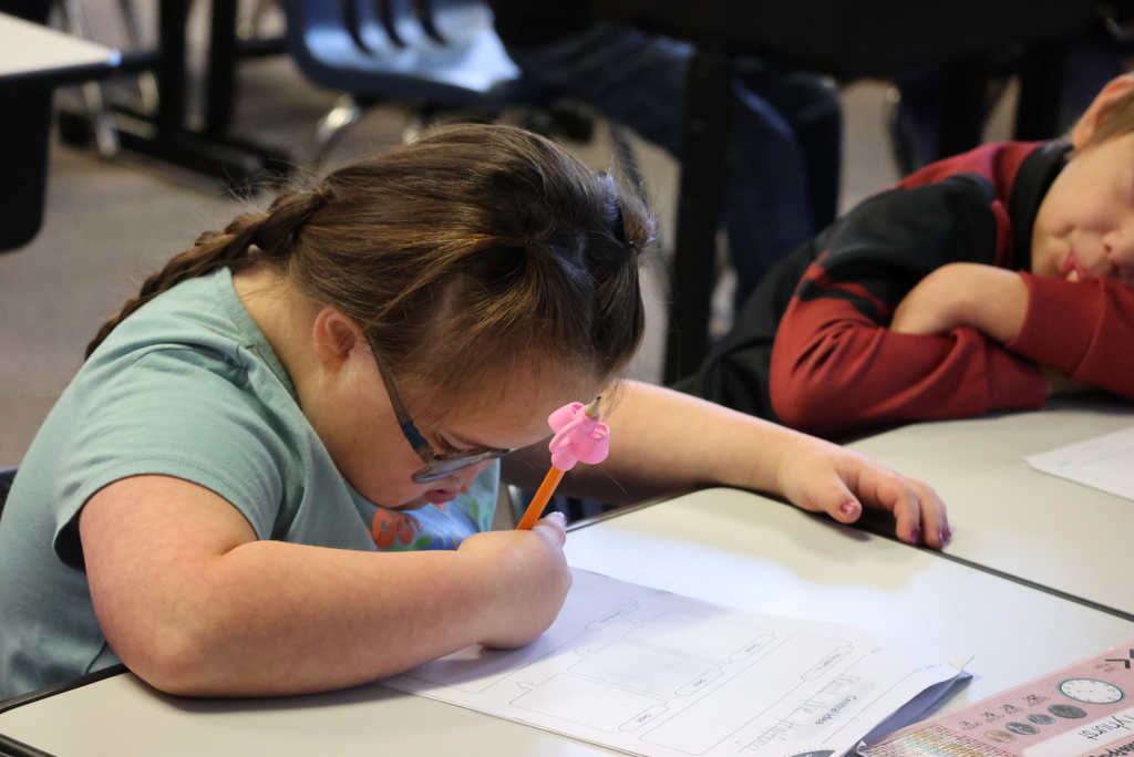 Mrs. Knitter has made the move from Pre-K to 2nd grade this year. Today, her students were learning all about vocabulary and identifying the point of view of a text. And they were having a little fun as well! #celebrate379