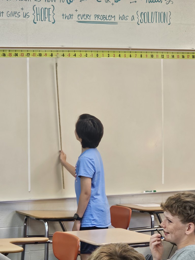 Mrs. Bybee's 6th Graders "walked the line" yesterday! Students modeled adding integers with the help of Mr. Inn. Some made their own Mr. or Mrs. Inn to help! #celebrate379