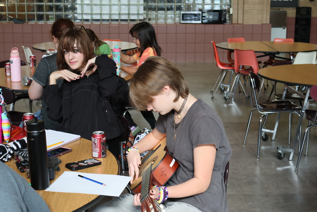 CCCMS has a Youth Leaders in Kansas (YLinK) group similar to CCCHS. Mr. Brummet leads the organization. One event they sponsor is a "Creativity Club". Students come after school once a month a get to show off their creativity. Whether it is learning to play the guitar, creating artwork, or just hanging out and eating snacks, students love the laid-back atmosphere! #celebrate379