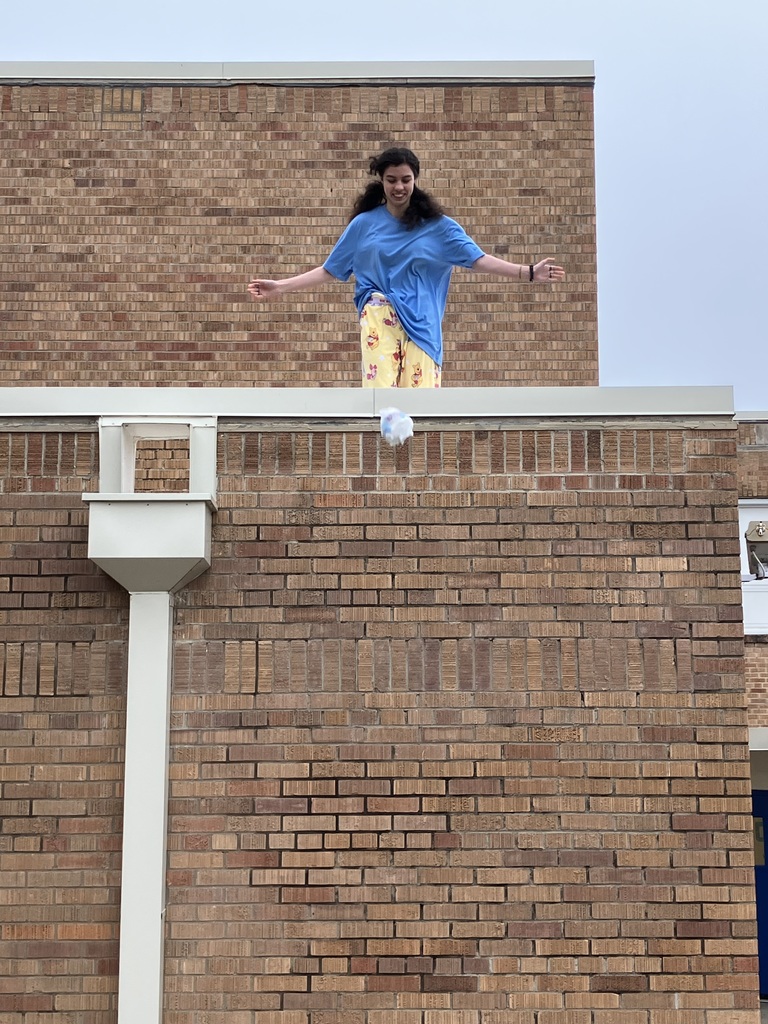 Mr. Freeman's Physics class learned about impulse and momentum with his annual egg drop experiment. There were a couple of casualties, but it enhanced their understanding of the concept! It was a fun project, and the kids did a great job designing and explaining what they had made.  #celebrate379