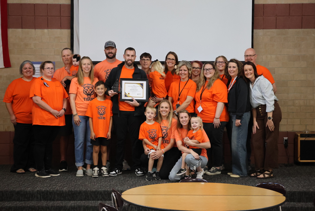HUGE NEWS FROM CCCMS AND USD 379!  Mr. Brummett was surprised this morning by friends, family, and Dr. Lyndsey Brown as the Kansas School Counseling Association Counselor of the year for the state of Kansas! He was first announced as one of three finalists for the award (which only a handful of 379 people knew), but then was announced as the winner (which nobody knew)!   Nobody cares more about kids than Mr. Brummett, so he is extremely deserving of this award. CCCMS and USD 379 are honored to have the best counselor in the state right here in Clay Center! #celebrate379