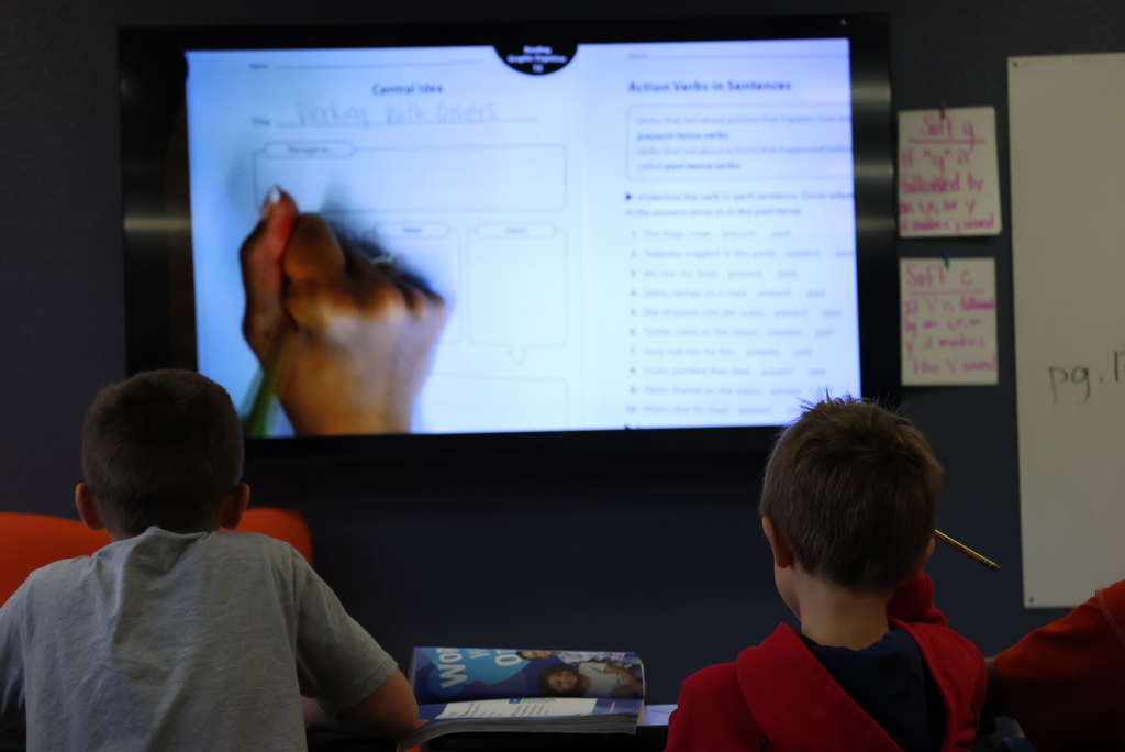Mrs. Weller's second graders were working hard this morning on finding the central idea of a story. They had read a story in its entirety yesterday and now had to decide what it was all about. #celebrate379
