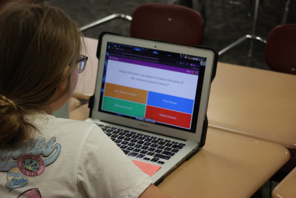 Ms. Mellies finds unique ways to help her students learn. Today, she used the Blooket website to help students review for an upcoming end-of-quarter test. It is a contest of speed and knowledge that pits the entire class against each other! Study hard tonight for that test tomorrow! #celebrate