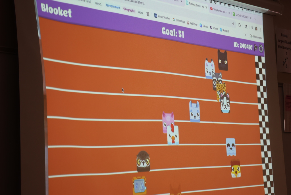 Ms. Mellies finds unique ways to help her students learn. Today, she used the Blooket website to help students review for an upcoming end-of-quarter test. It is a contest of speed and knowledge that pits the entire class against each other! Study hard tonight for that test tomorrow! #celebrate