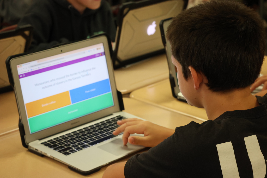 Ms. Mellies finds unique ways to help her students learn. Today, she used the Blooket website to help students review for an upcoming end-of-quarter test. It is a contest of speed and knowledge that pits the entire class against each other! Study hard tonight for that test tomorrow! #celebrate