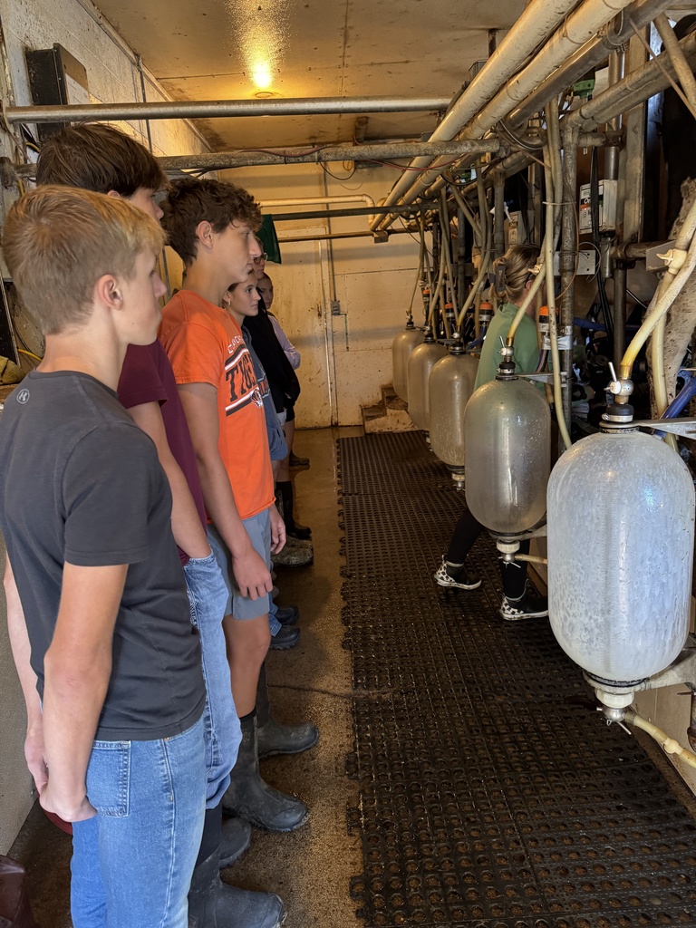 Mr. Craig's freshman Ag 101 class has had a busy and successful first quarter! Students in the class have learned about various careers in agriculture, planned a community service project, and done in-depth explorations of soil science and management, and dairy farm management. The class made visits to community farms operated by Erica and AJ Carlson, Rick Chaffee, and Cott Family Farms to look at various soil profiles. The class also visited the Wohler family's 4J dairy to learn about the daily responsibilities of the dairy farmer. All these experiences have led to success in FFA competitions! The Clay Center team placed 2nd at the Land/Soils evaluation (tied for 1st!), and took 1st place in the Dairy Cattle Evaluation competition. Various students have had top-10 performances throughout the school year thus far.
