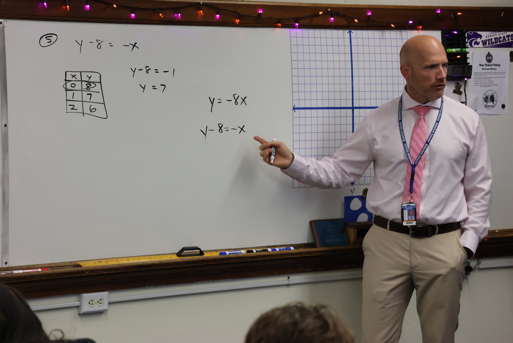 It's slope intercept graphing time in Mr. Freeman's Algebra 1 class! #celebrate379