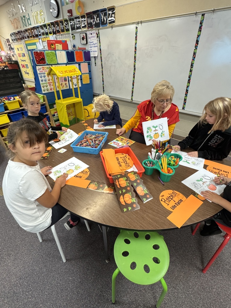 It’s Pumpkinology Week in Mrs. Shannon's classroom! Their learning is underway, and students already know quite a bit about pumpkins and how they grow from seed to pumpkin. They will be doing more exploring using their 5 senses later in the week. #celebrate379