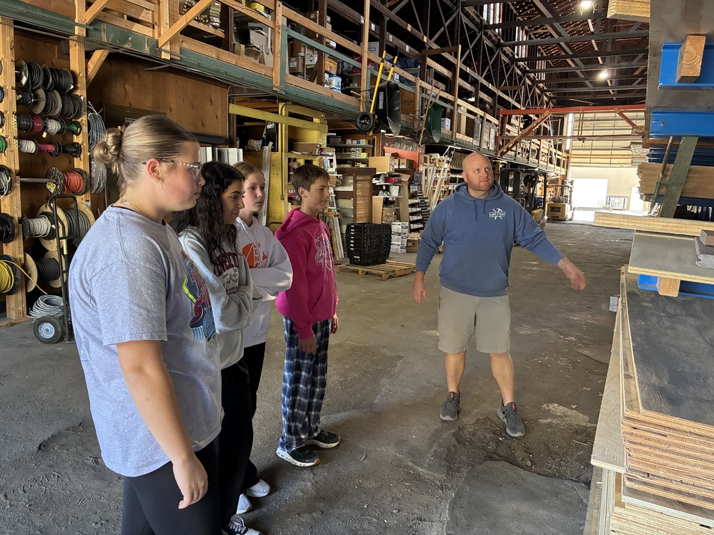 Last week, Mrs. Schooley's 8th grade industrial arts students made a trip to the Clay Center Lumber and Supply. We appreciate their hospitality! #celebrate379