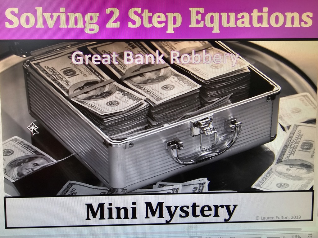 There's been a robbery in Mrs. Bybee's 8th grade math class! Can her students identify the culprit? #celebrate379