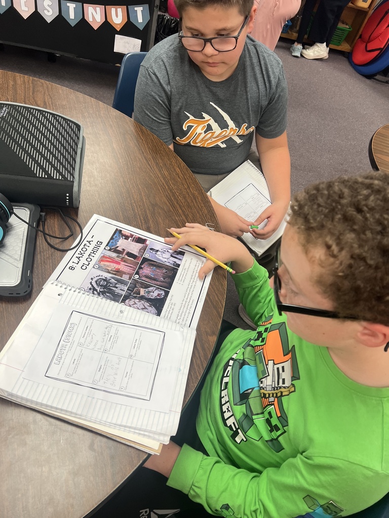 Today in social studies, Mrs. Chestnut's 5th graders explored the Great Plains Native American region! Students rotated through interactive stations to learn about the region’s environment, housing, food sources, and the Indigenous tribes who lived there.  To bring history to life, students even had the opportunity to examine real artifacts found right here in Clay County!   A huge thank you to the generous community members who lent Mrs. Chestnut their personal collection. Your contribution gave our students an unforgettable hands-on learning experience! #celebrate379