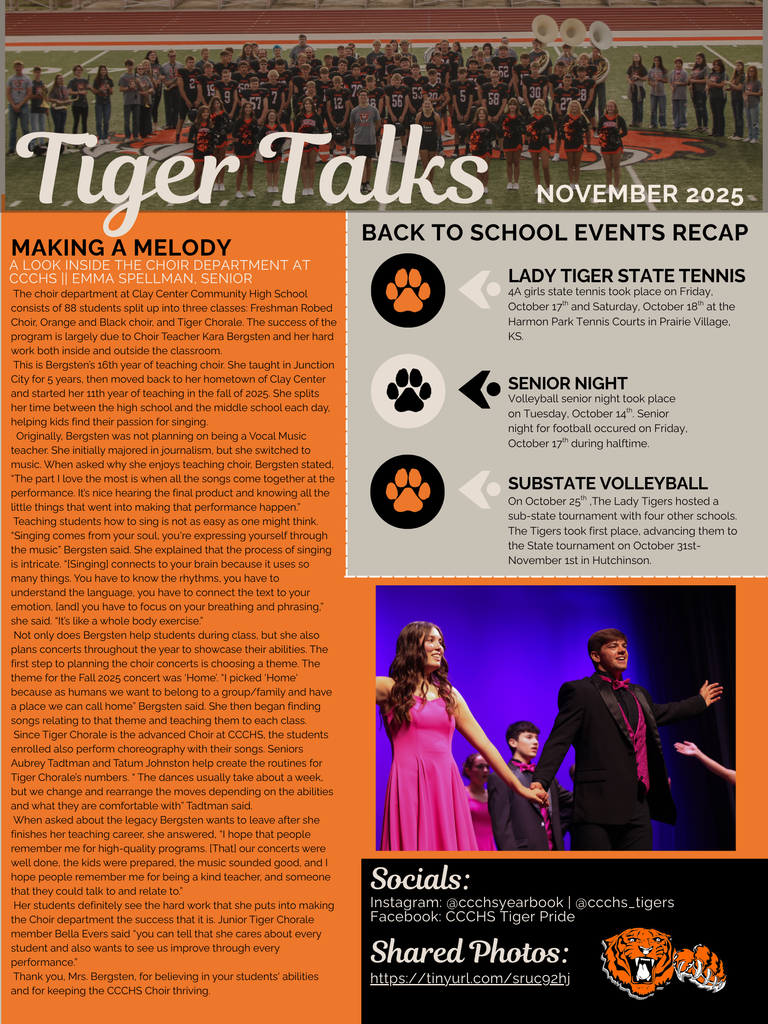 The November Tiger Talks Newsletter is here! #celebrate