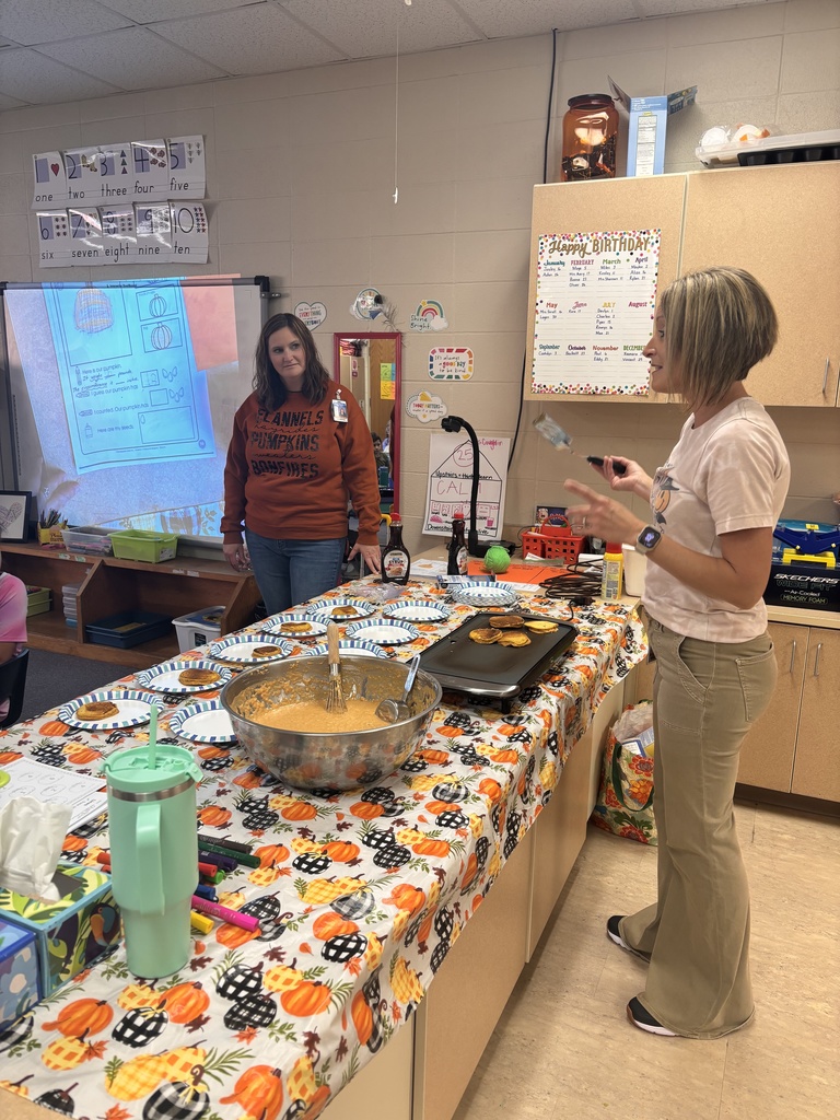 Pumkinology week continued in Mrs. Shannon's class this week, including pumpkin pancakes! #celebrate379