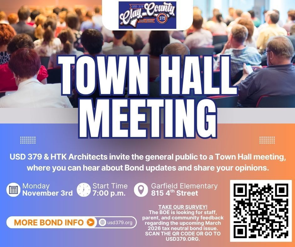 Tonight is the night for our 379 Town Hall meeting to discuss our potential March 2026 tax-neutral bond issue. We hope to see you there! Also, if you haven't taken the community survey, we would appreciate your input. All of this data will be shared at the Nov. 10 board meeting. #celebrate379