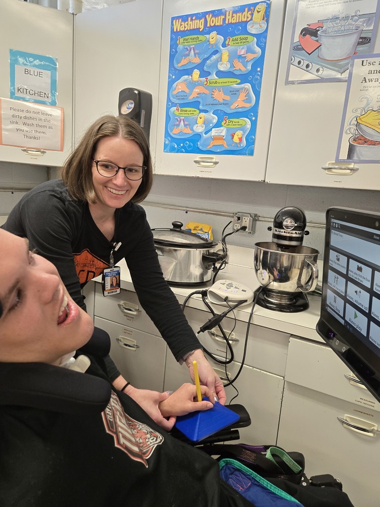 Last week, Mrs. Hamel's Life Skills students enjoyed a cooking lesson with curriculum and instruction director Jaclyn Pfizenmaier! #celebrate379