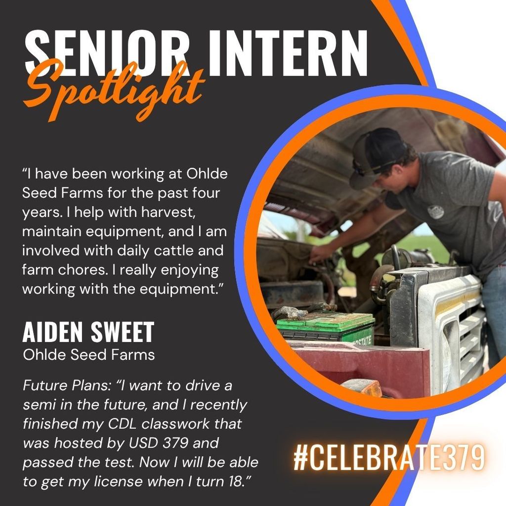 CCCHS Senior Intern Spotlight: Aiden Sweet #celebrate379