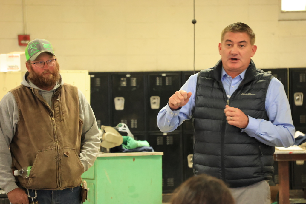 It was a great morning of collaboration at the Grow Clay County "Wake Up Wednesday" event, hosted at CCCHS. The Wakefield High School culinary arts students provided breakfast. Curriculum and Instruction Director Jaclyn Pfizenmaier discussed an exciting new endeavor with PartnerEd (see insert). Superintendent Brett Nelson gave a bond issue update. And, community members got to tour different areas of the high school dealing with Career and Technical Education (CTE). Thank you to everyone who attended! #celebrate379