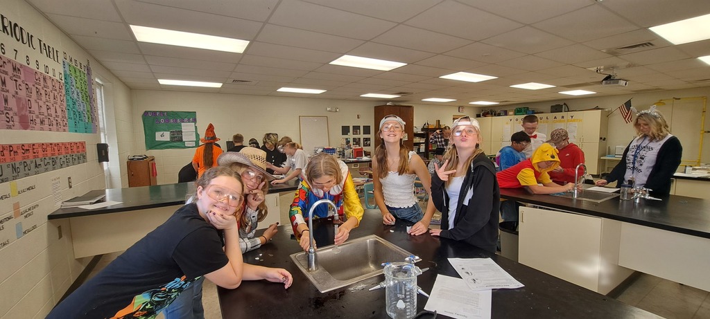 On Halloween, all of the middle school students got to participate in making some spooky slime and some flying ghosts. The flying ghosts were made from ancient relics (film containers), 5ml of water, and half of an Alka-Seltzer tablet. It was a fun-filled day learning about polymer chemistry and physics. #celebrate379
