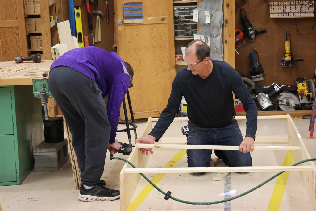 Mr. Couch's Industrial Arts classes are in the middle of completing multiple community-based projects, but other projects are helping their own space! This includes a storage cabinet that will be placed in the shop area. #celebrate379